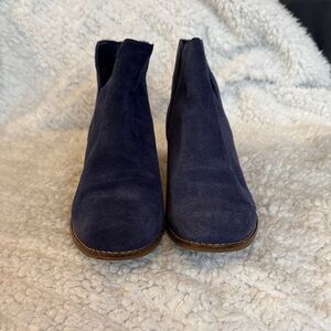 Cole Haan Navy Suede Ankle Boots